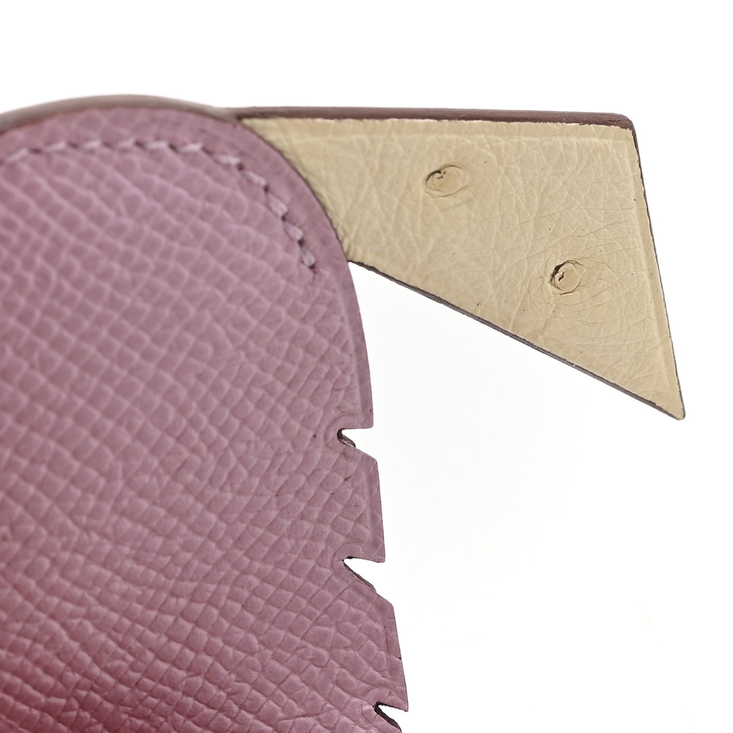 Ostrich Epsom Swift Birdy Bag Charm Mauve Sylvestre Nata Jaune Citron Magnolia Sesame