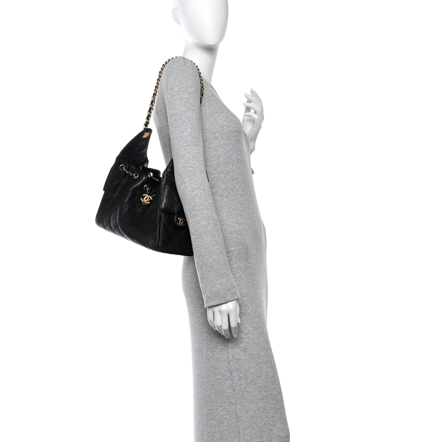 Caviar Quilted Small Chanel 25 Handbag Black