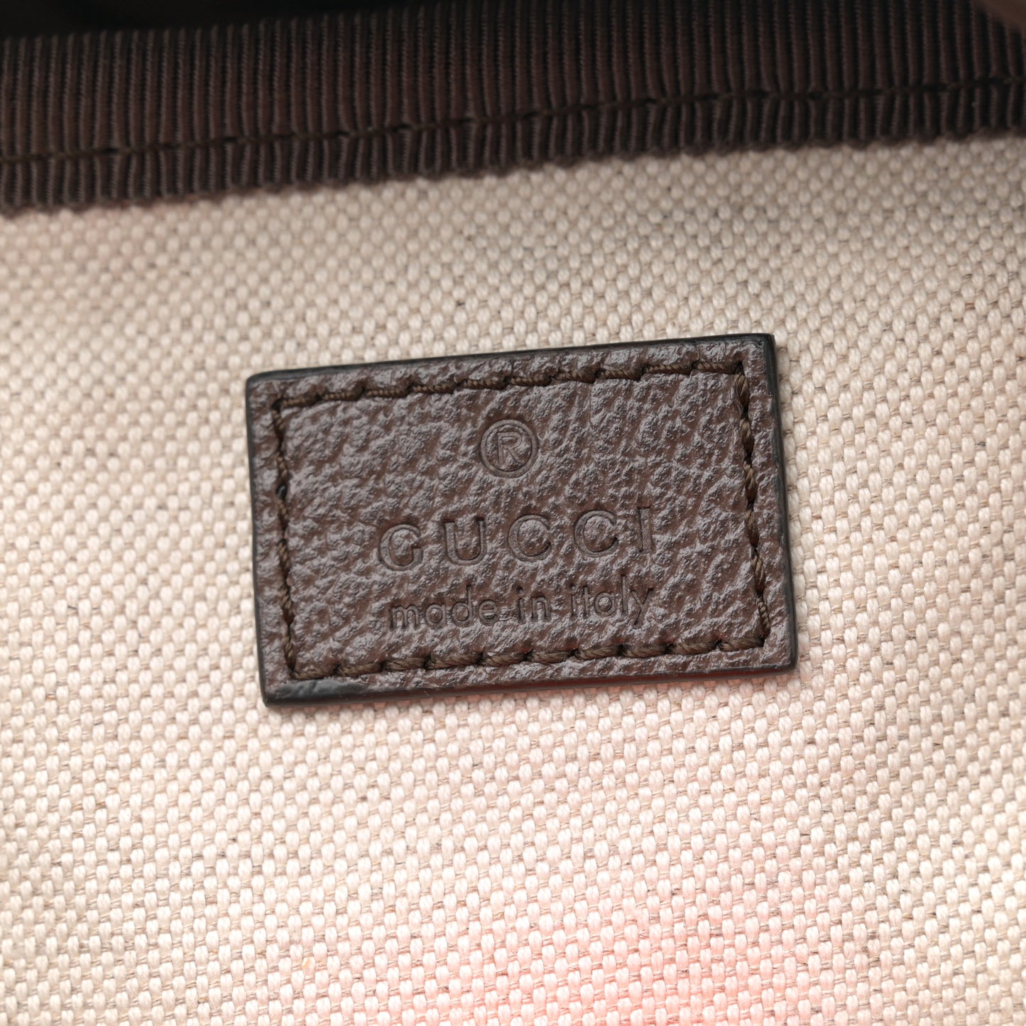 GG Supreme Monogram Medium Ophidia Double Buckle Backpack Beige Ebony Neon Orange