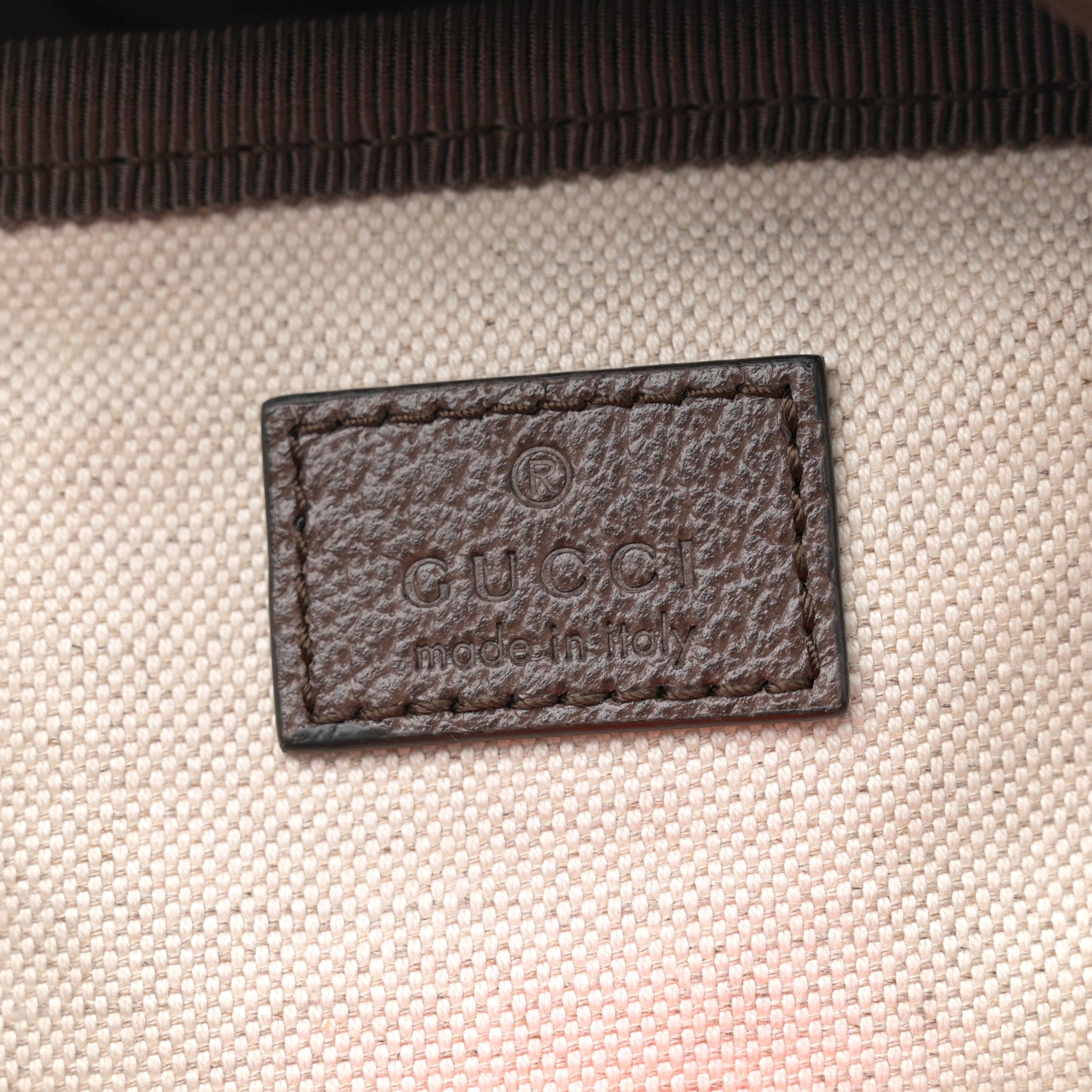 Gucci GG Supreme Monogram Medium Ophidia Double Buckle Backpack Beige Ebony Neon Orange 6 of 10