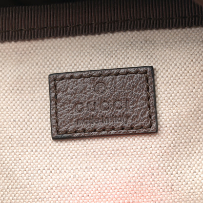 Gucci GG Supreme Monogram Medium Ophidia Double Buckle Backpack Beige Ebony Neon Orange 6 of 10