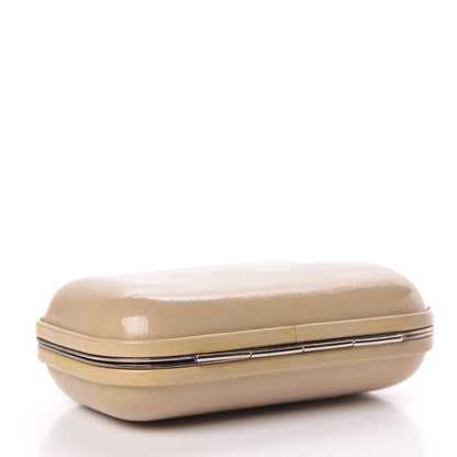 Alexander McQueen Patent Calfskin Skull Box Clutch Beige 4 of 14