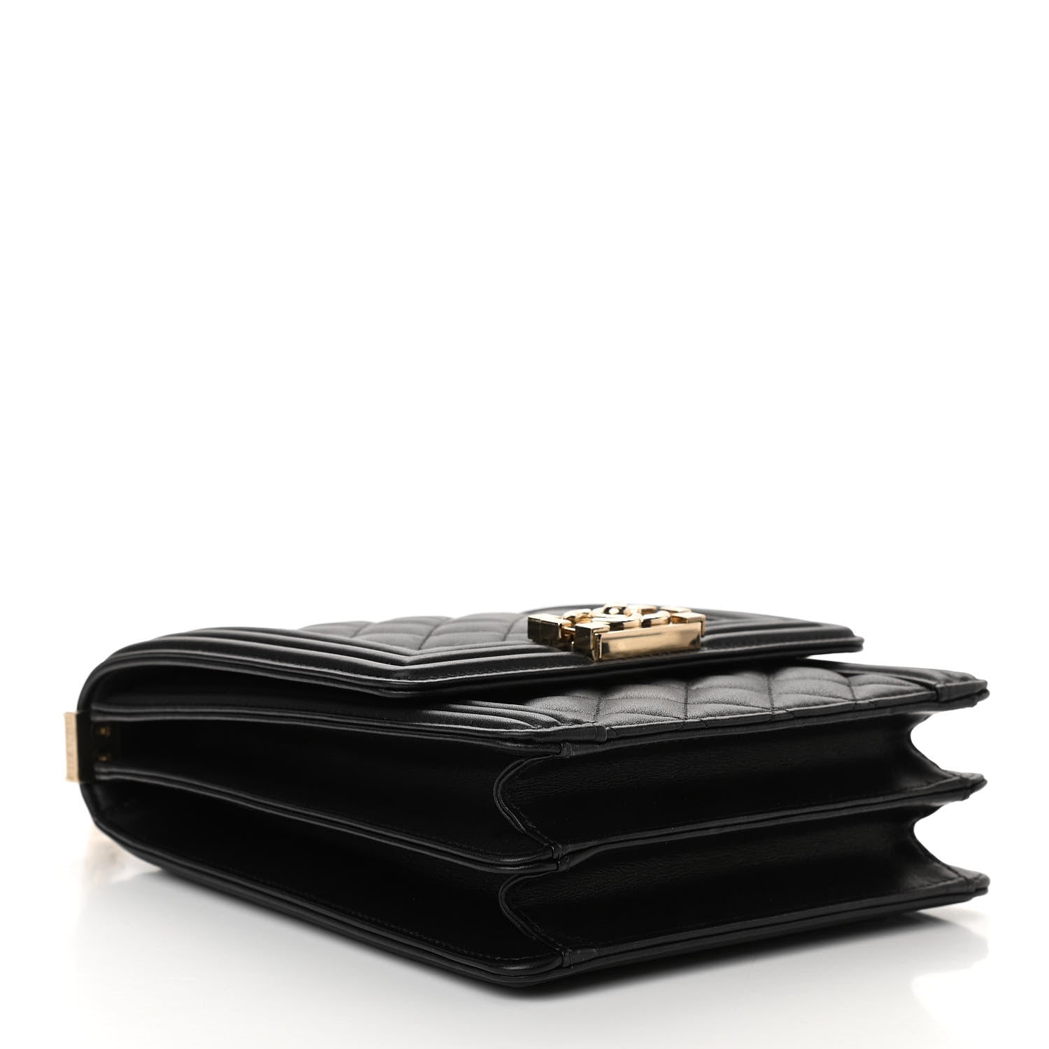 Chanel Calfskin Quilted North South Boy Flap Black 4 of 10