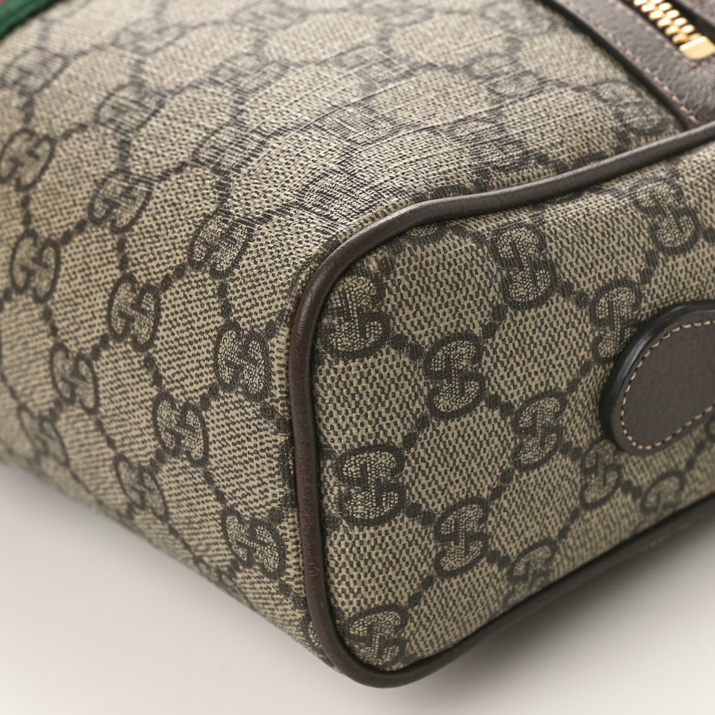 GG Supreme Monogram Web Small Ophidia Shoulder Bag Brown