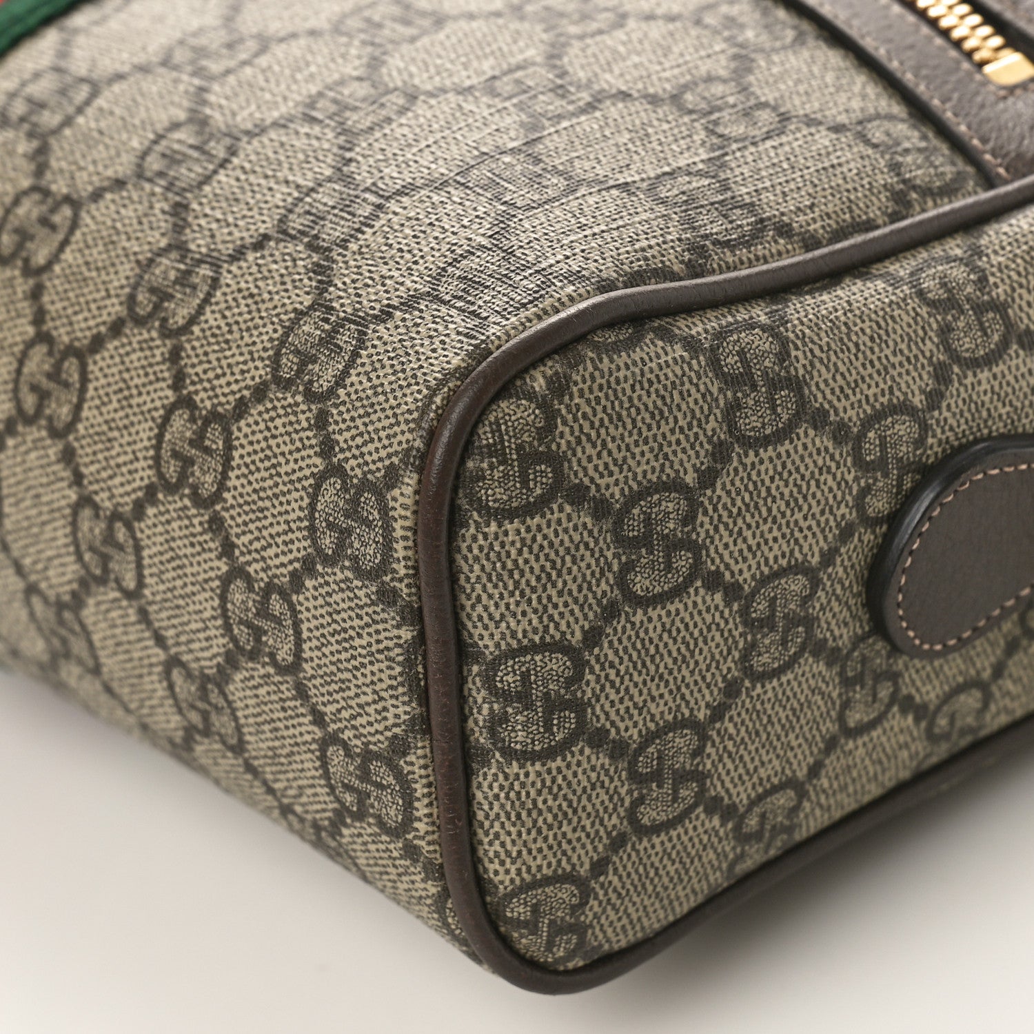 Gucci GG Supreme Monogram Web Small Ophidia Shoulder Bag Brown 9 of 10