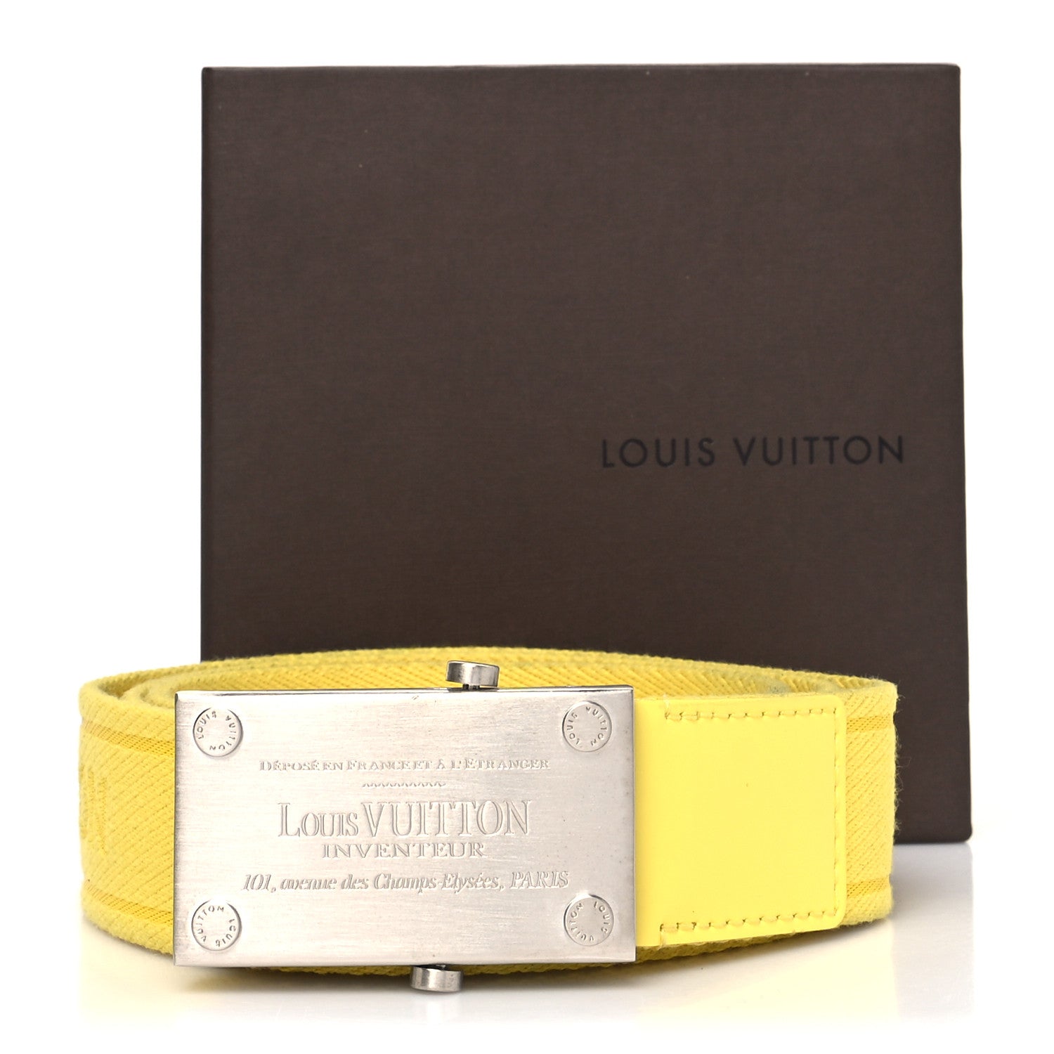 Louis Vuitton Bengale Inventeur Belt 90 36 Yellow 7 of 7