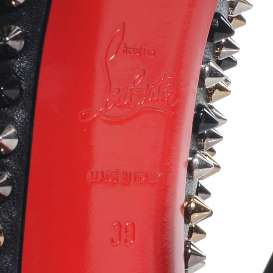 Calfskin Daffodile Mix Spikes 160 Pumps 39 Black