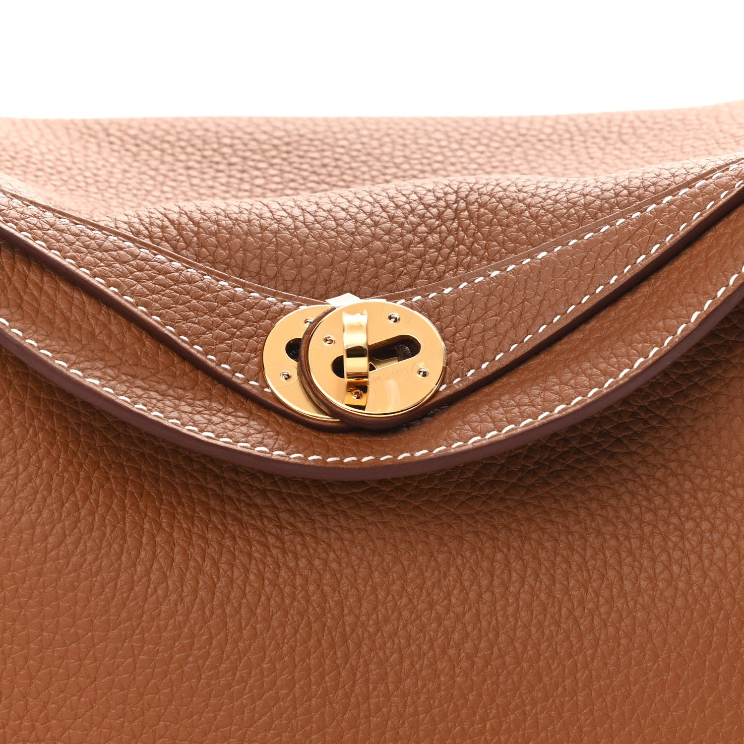 Hermes Taurillon Clemence Lindy 26 Gold 10 of 11