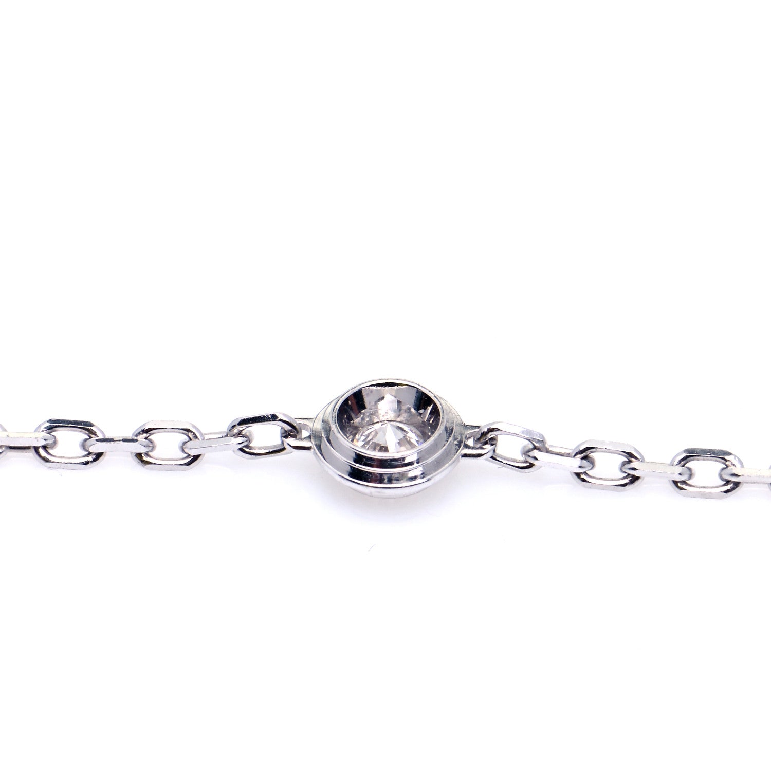 Cartier 18K White Gold Diamond SM D'Amour Bracelet 4 of 7