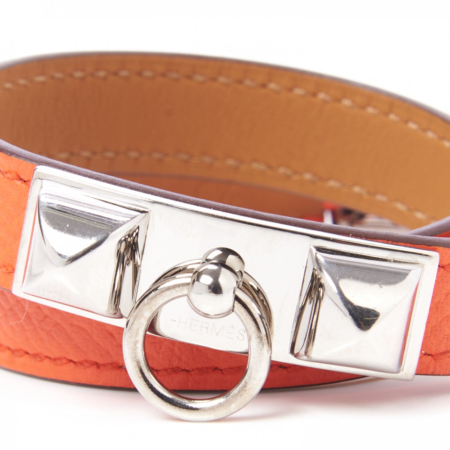 Epsom Rivale Double Tour Bracelet S Orange Poppy