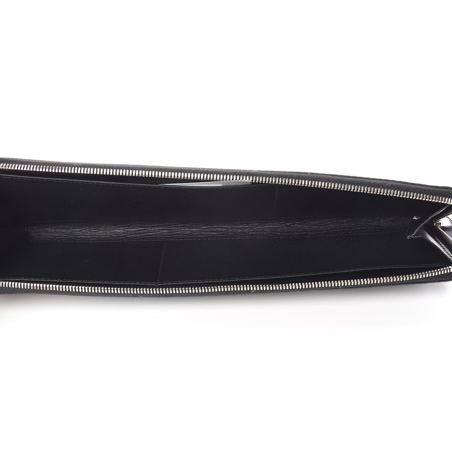 Calfskin Logo Long Clutch Black