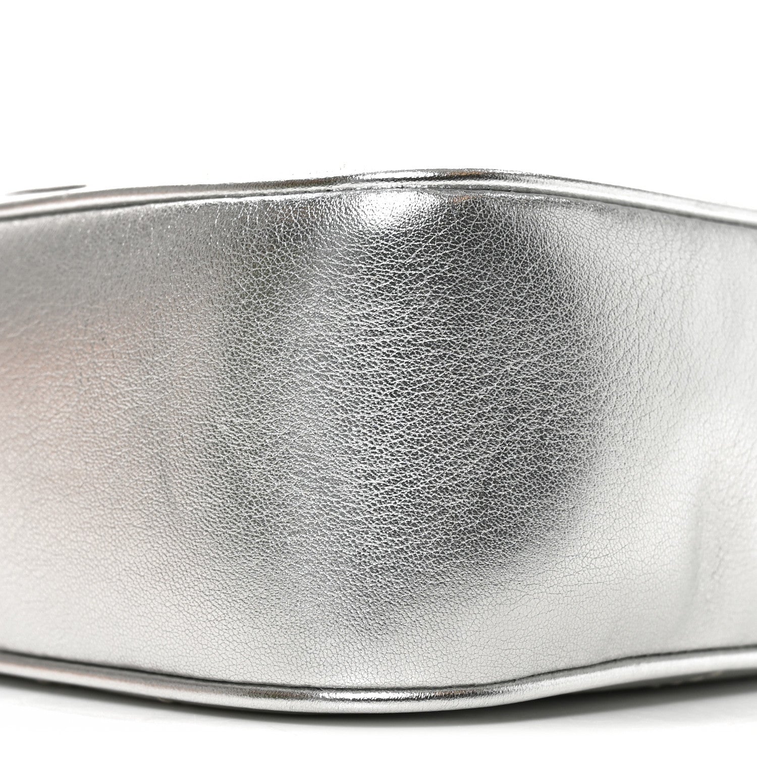 Gucci Metallic Sakai Be Green Calfskin Diagonal Stitched Small Blondie Shoulder Bag Silver 10 of 11