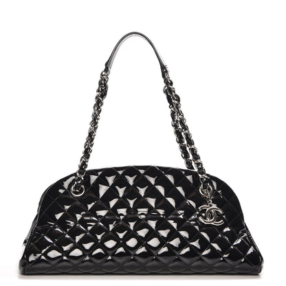 Chanel Patent Quilted Medium Just Mademoiselle Black 1 of 7