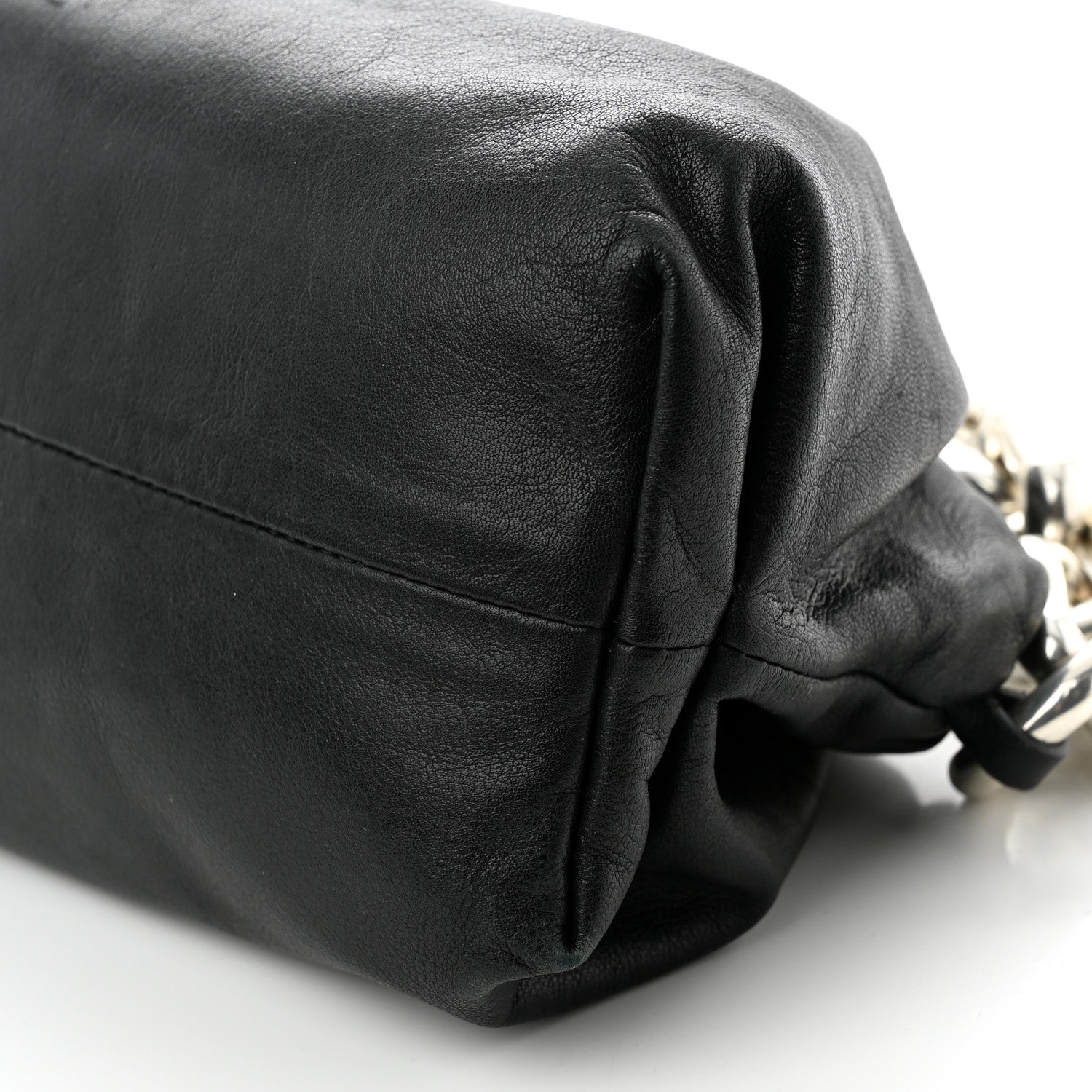 Bottega Veneta Calfskin The Pouch Chain Black 10 of 11