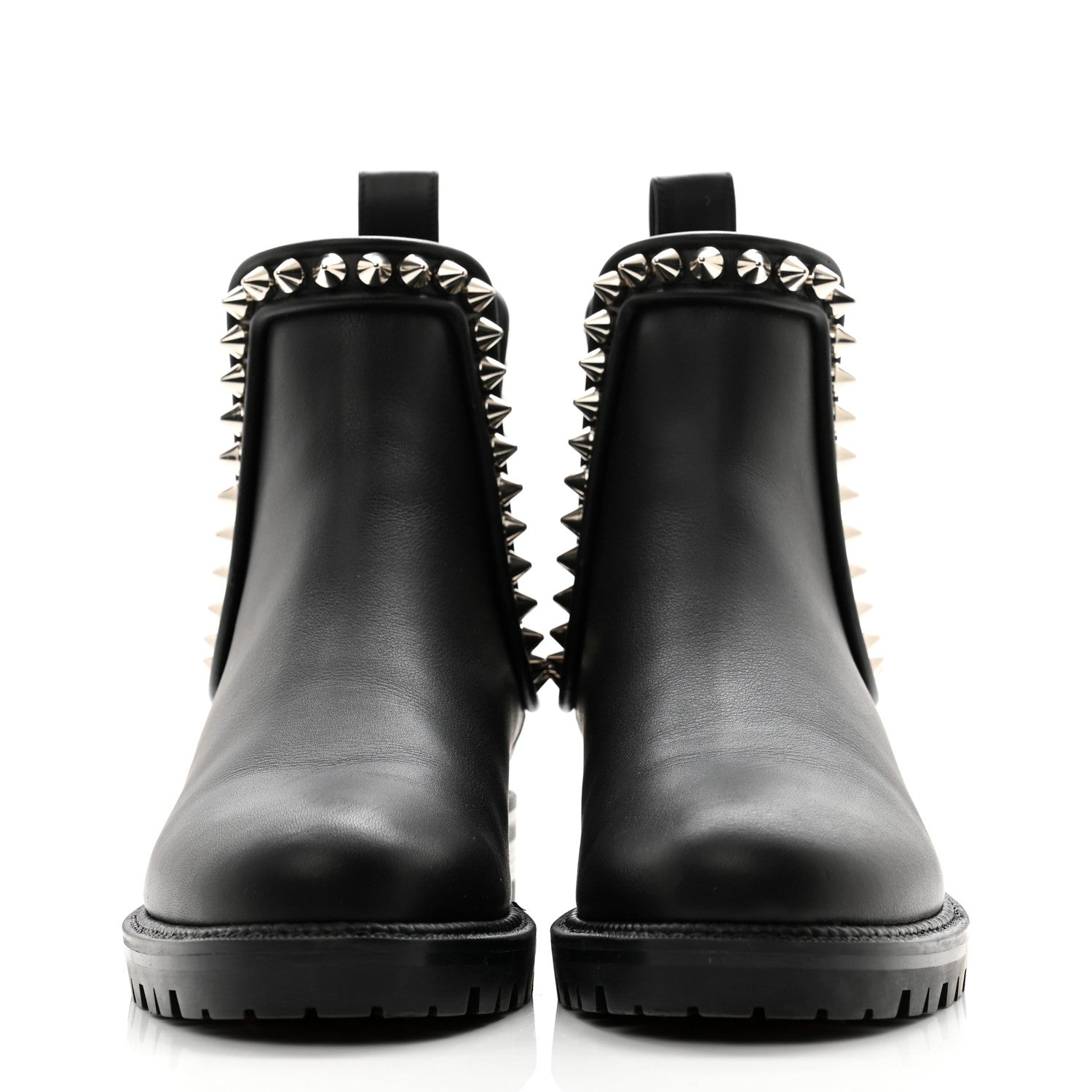 Christian Louboutin Nappa Spiked Capahutta Flat Chelsea Boots 37.5 Black 2 of 11