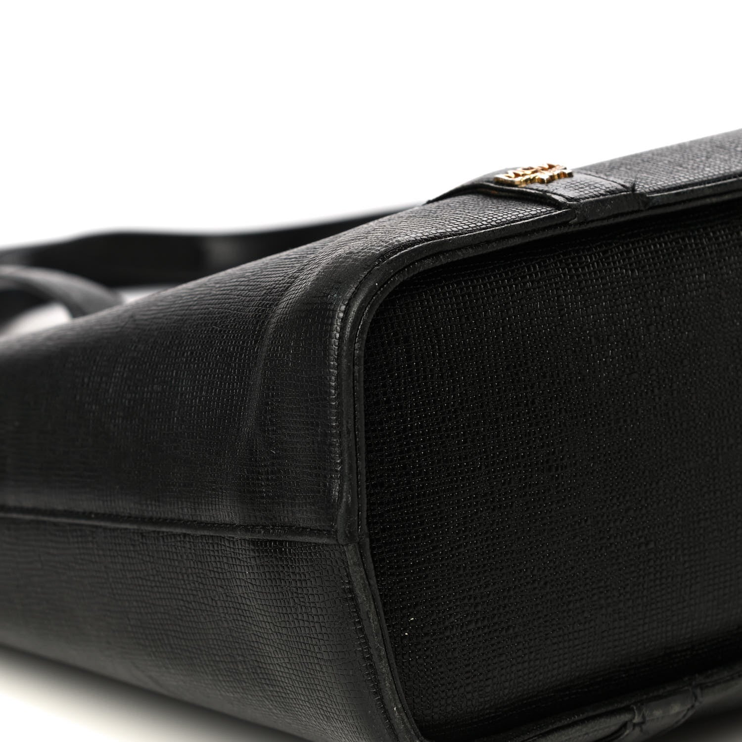 MCM Calfskin Studded Tote Black 10 of 14