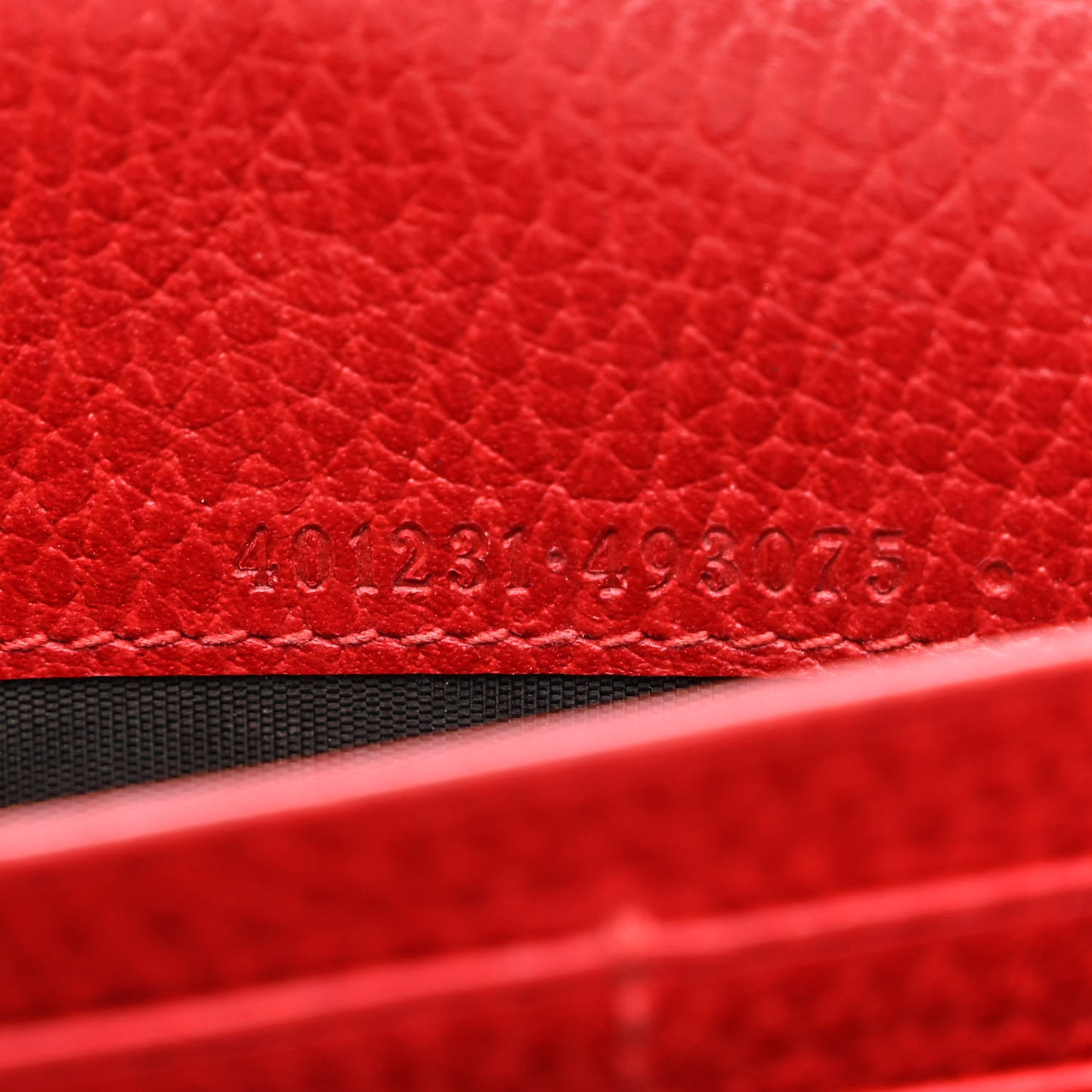 Calfskin Mini Dionysus Chain Wallet Hibiscus Red