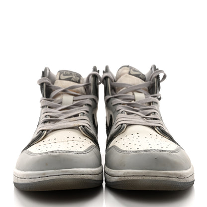 Christian Dior X NIKE AIR JORDAN Calfskin Mens Oblique High Sneakers 44 Beige White 2 of 13