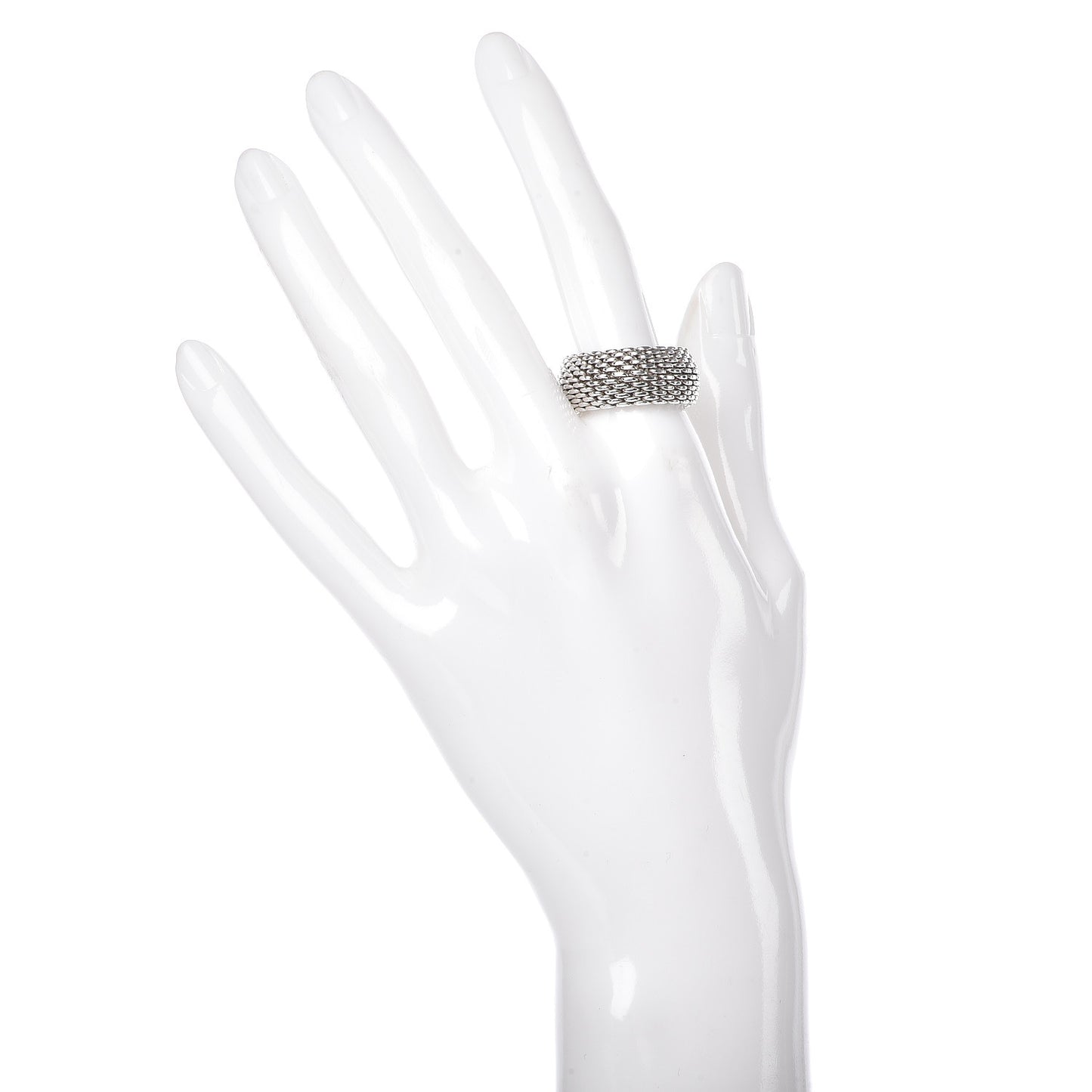 Sterling Silver Mesh Somerset Ring 58 8.25