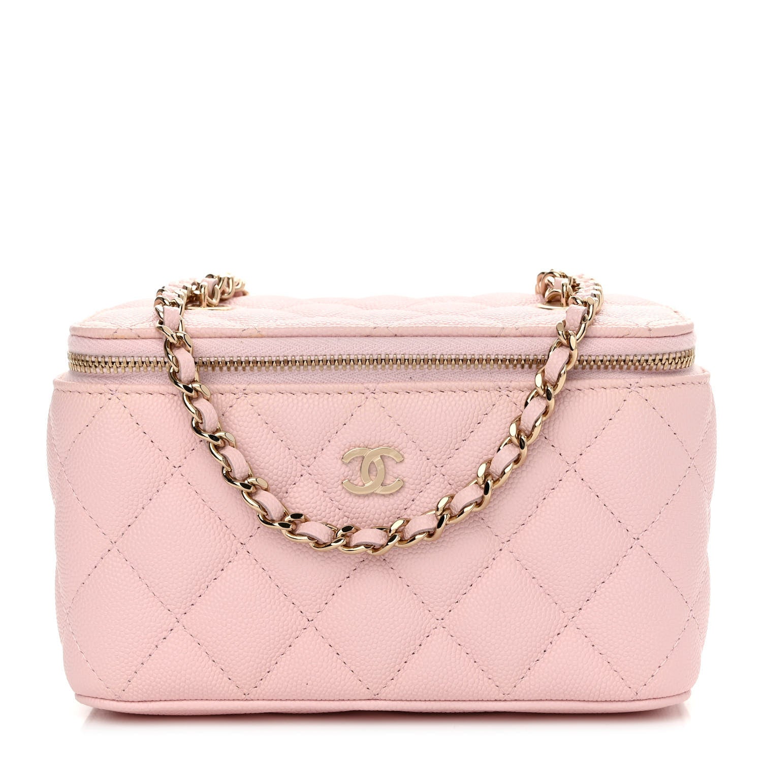 Chanel Caviar Quilted Small Vanity Case With Chain Light Pink 1 of 11
