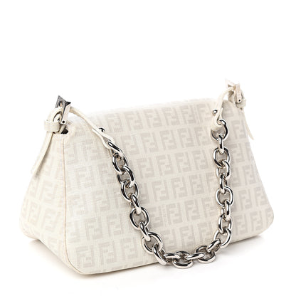 Fendi Zucchino Spalmati Forever Mini Mama Baguette White 2 of 10