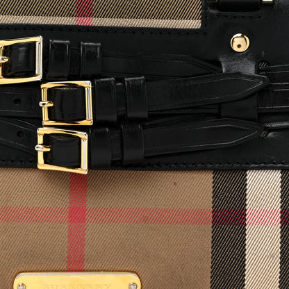 Burberry House Check Bridle Calfskin Medium Alchester Bowling Bag Black 7 of 21