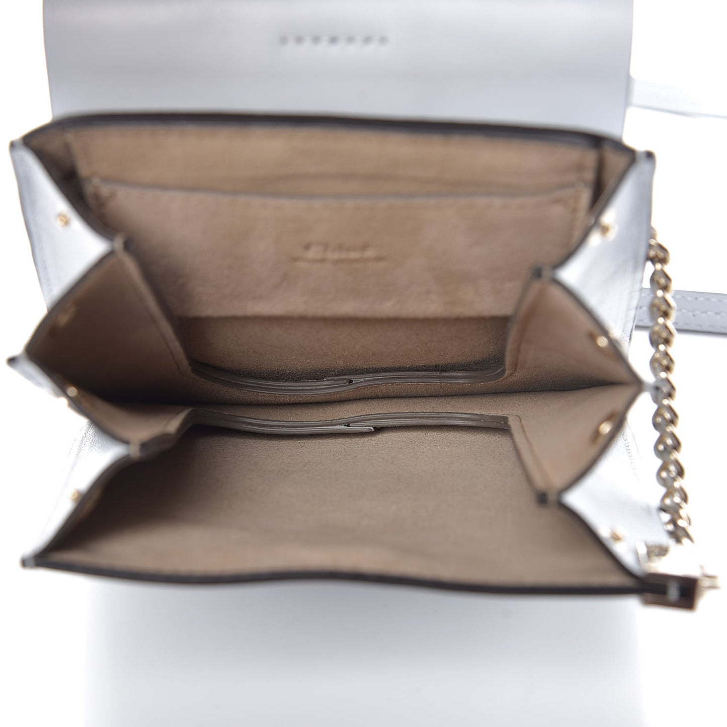 Suede Calfskin Mini Faye Bracelet Bag Light Cloud