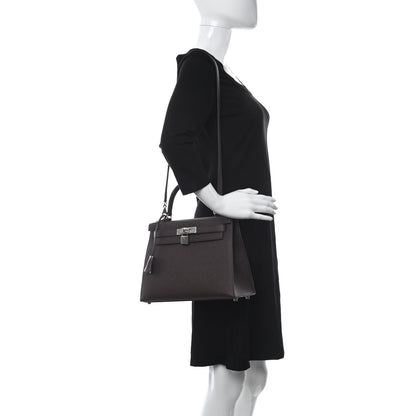 Hermes Epsom Verso Kelly Sellier 28 Rouge Sellier Bleu Saphir 2 of 11