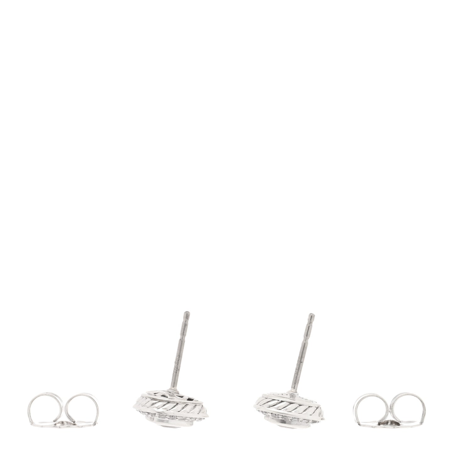 Sterling Silver Diamond Morganite 5mm Petite Albion Earrings