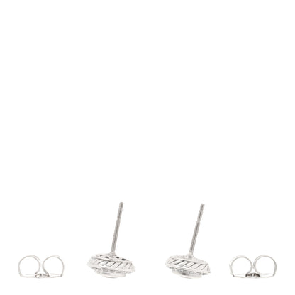 David Yurman Sterling Silver Diamond Morganite 5mm Petite Albion Earrings 3 of 4