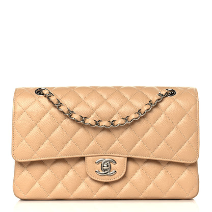 Chanel Caviar Quilted Medium Double Flap Beige 1 of 9
