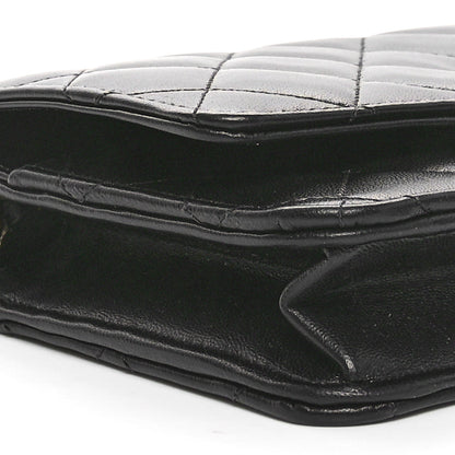 Chanel Lambskin Quilted Trendy CC Wallet On Chain WOC Black 10 of 12