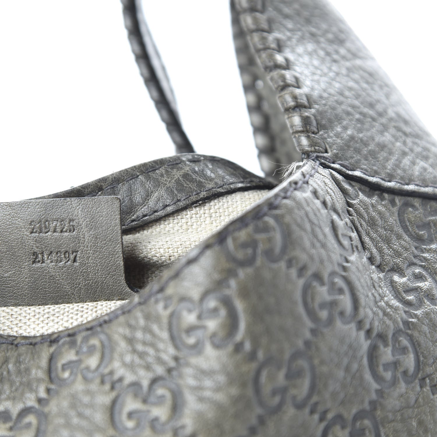 Gucci Guccissima Medium New Jackie Shoulder Bag Olive Green 10 of 13