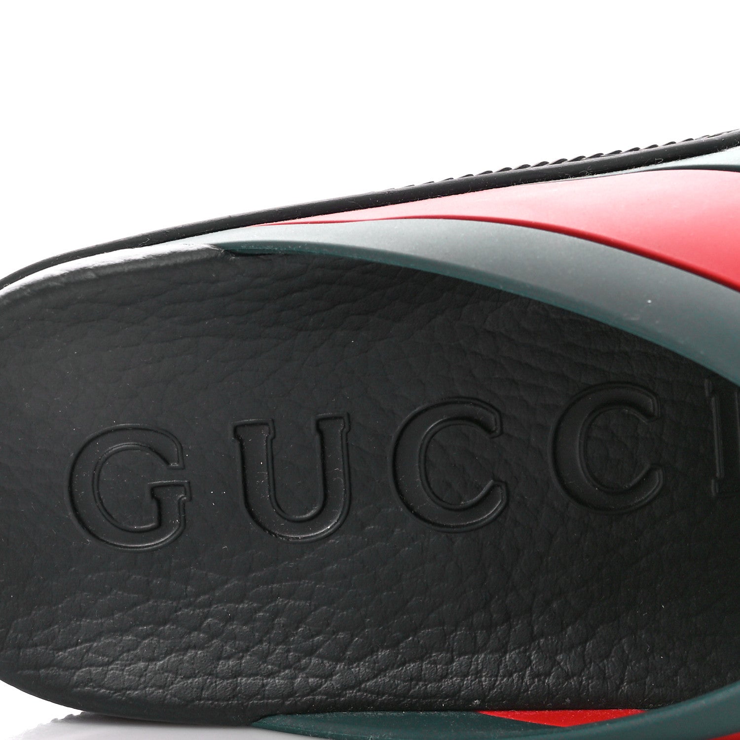 Gucci Rubber Web Womens Criss Cross Slide Sandals 41 Green Red 8 of 10