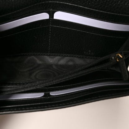 Gucci Dollar Calfskin GG Supreme Monogram GG Marmont Continental Wallet Black Beige Ebony 5 of 9