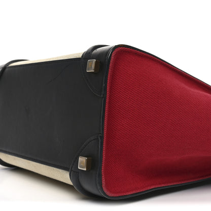 Celine Canvas Smooth Calfskin Micro Tri-Color Luggage Carmin 14 of 18