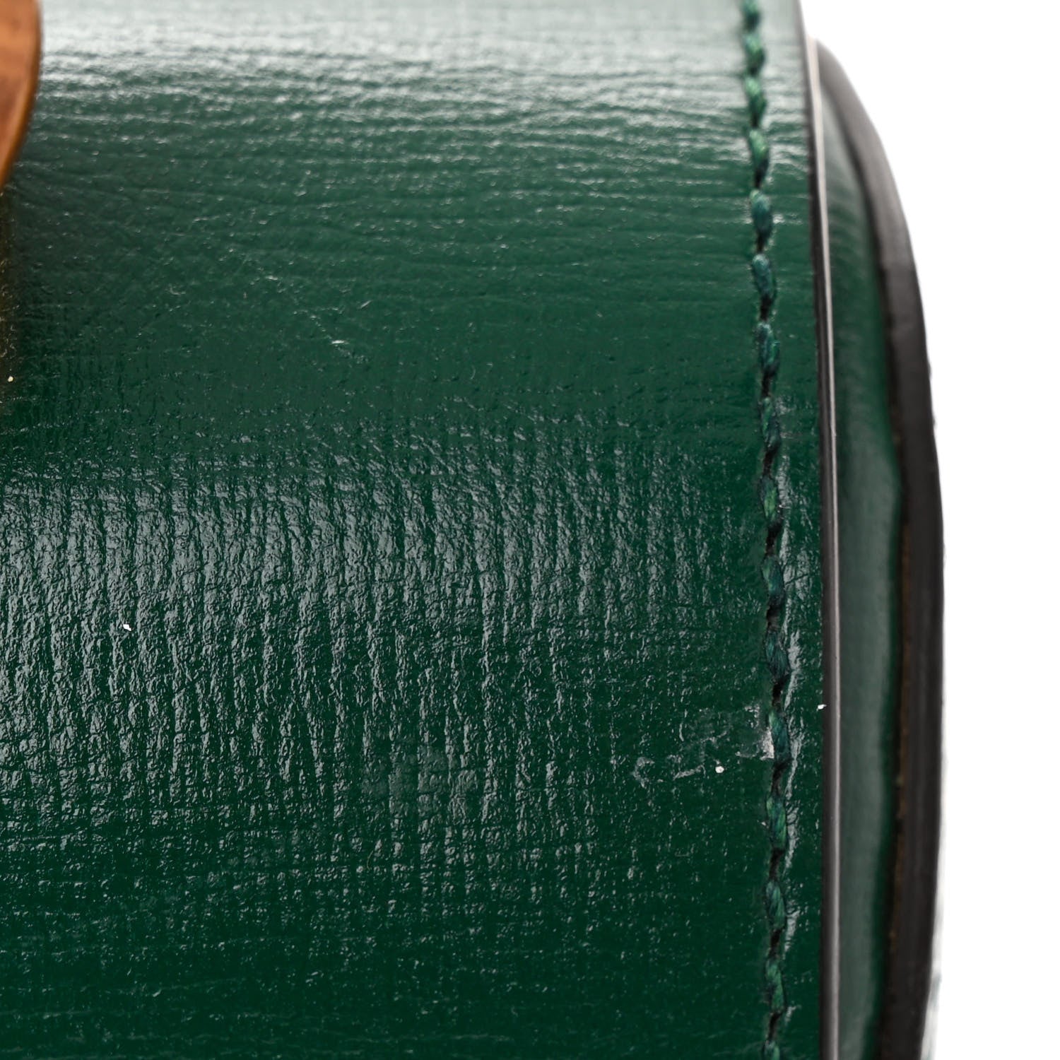 Gucci Azalea Calfskin Small Padlock Bamboo Shoulder Bag Vintage Green 11 of 11