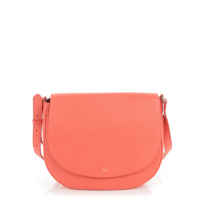 Celine Grained Calfskin Trotteur Messenger Coral 1 of 7