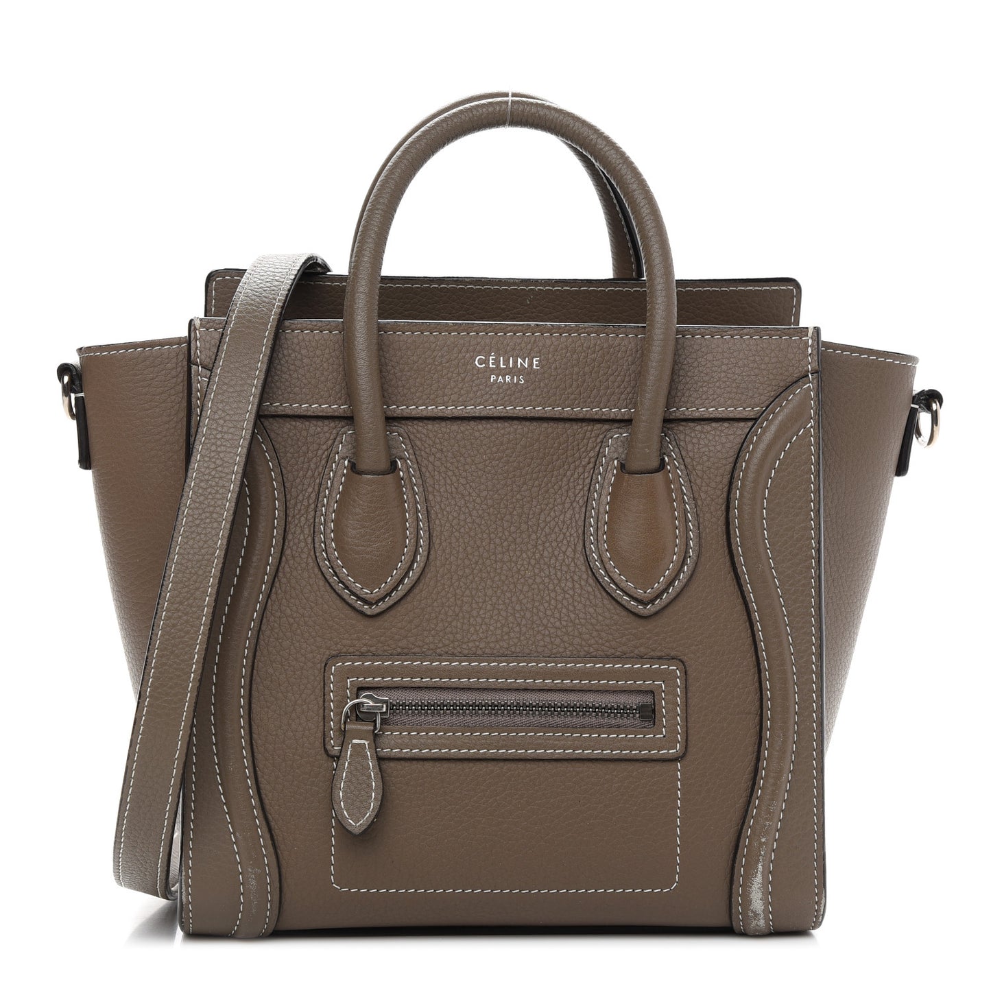 Drummed Calfskin Nano Luggage Souris