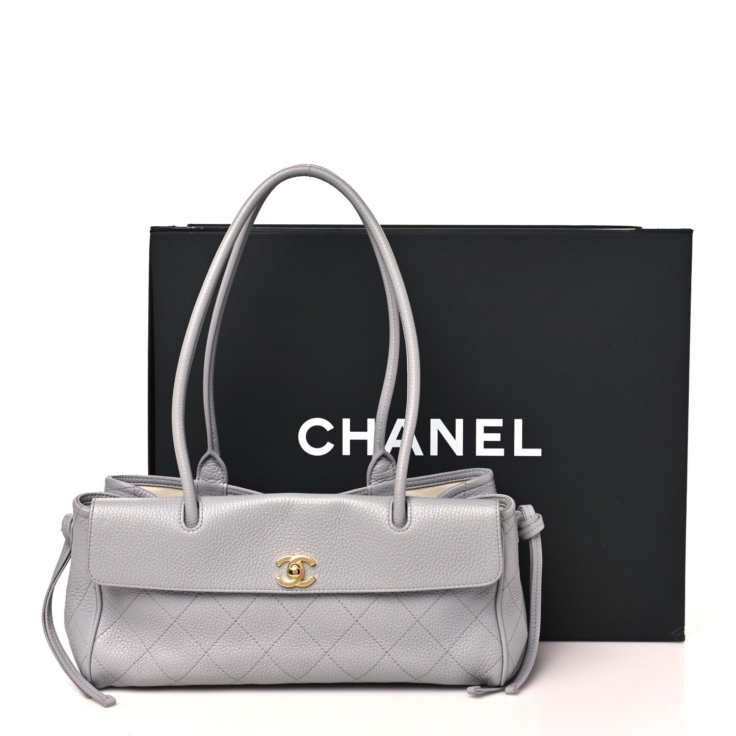 Chanel Grained Calfskin Urban Essentials Small Shopping Bag Grey 10 of 10
