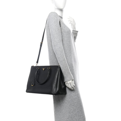 Prada Saffiano Lux Large Galleria Double Zip Tote Black 2 of 11