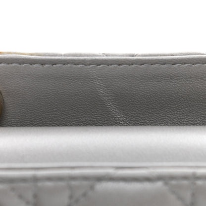 Christian Dior Metallic Lambskin Cannage Mini Lady Dior Grey 10 of 11