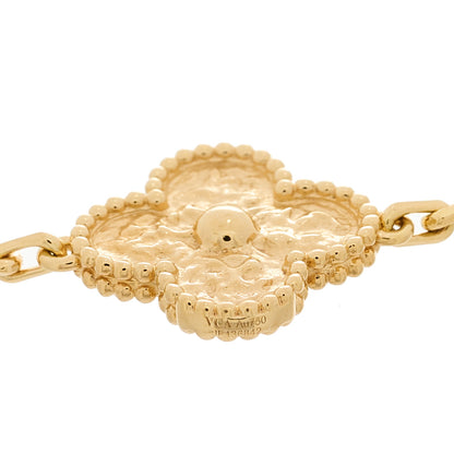 Van Cleef & Arpels 18K Yellow Gold 5 Motifs Vintage Alhambra Bracelet 3 of 4