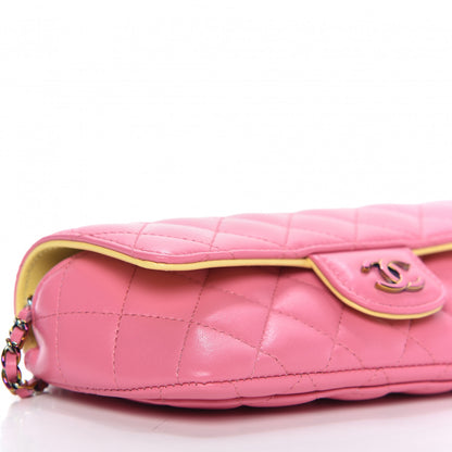 Chanel Lambskin Quilted Glasses Case With Chain Pink Yellow 6 of 12