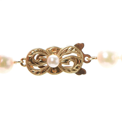 Mikimoto 18K Gold Cultured Akoya 6-6.5mm Pearl Strand Necklace 19 4 of 6