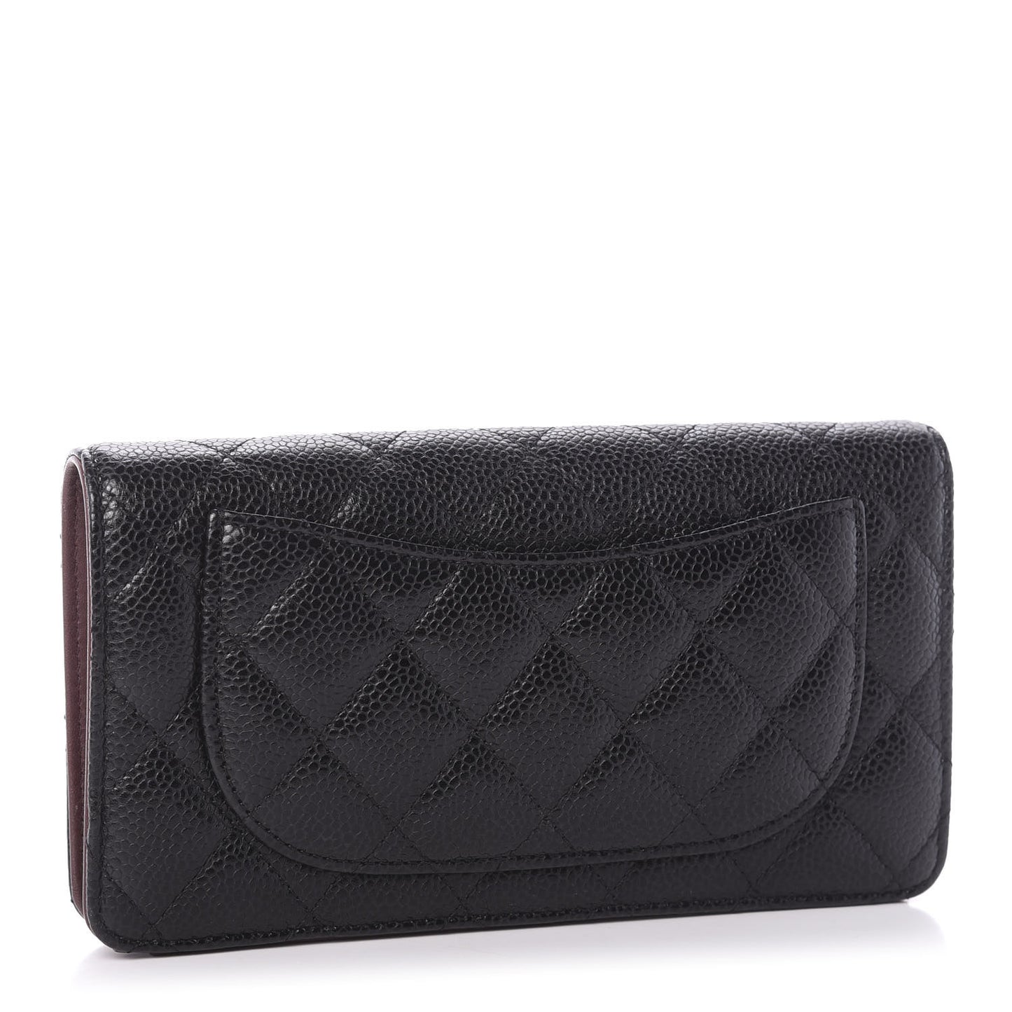 Caviar Quilted Yen Wallet Black