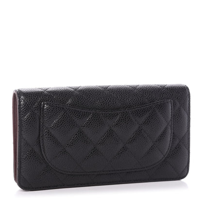 Chanel Caviar Quilted Yen Wallet Black 3 of 10