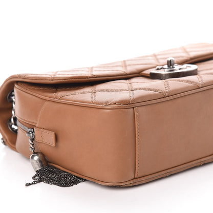 Chanel Calfskin Quilted Jumbo Coco Sporran Flap Light Brown 5 of 10