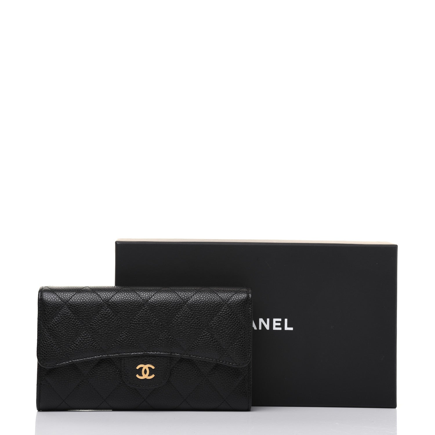 Chanel Caviar Quilted Large Flap Wallet Black 14 of 14