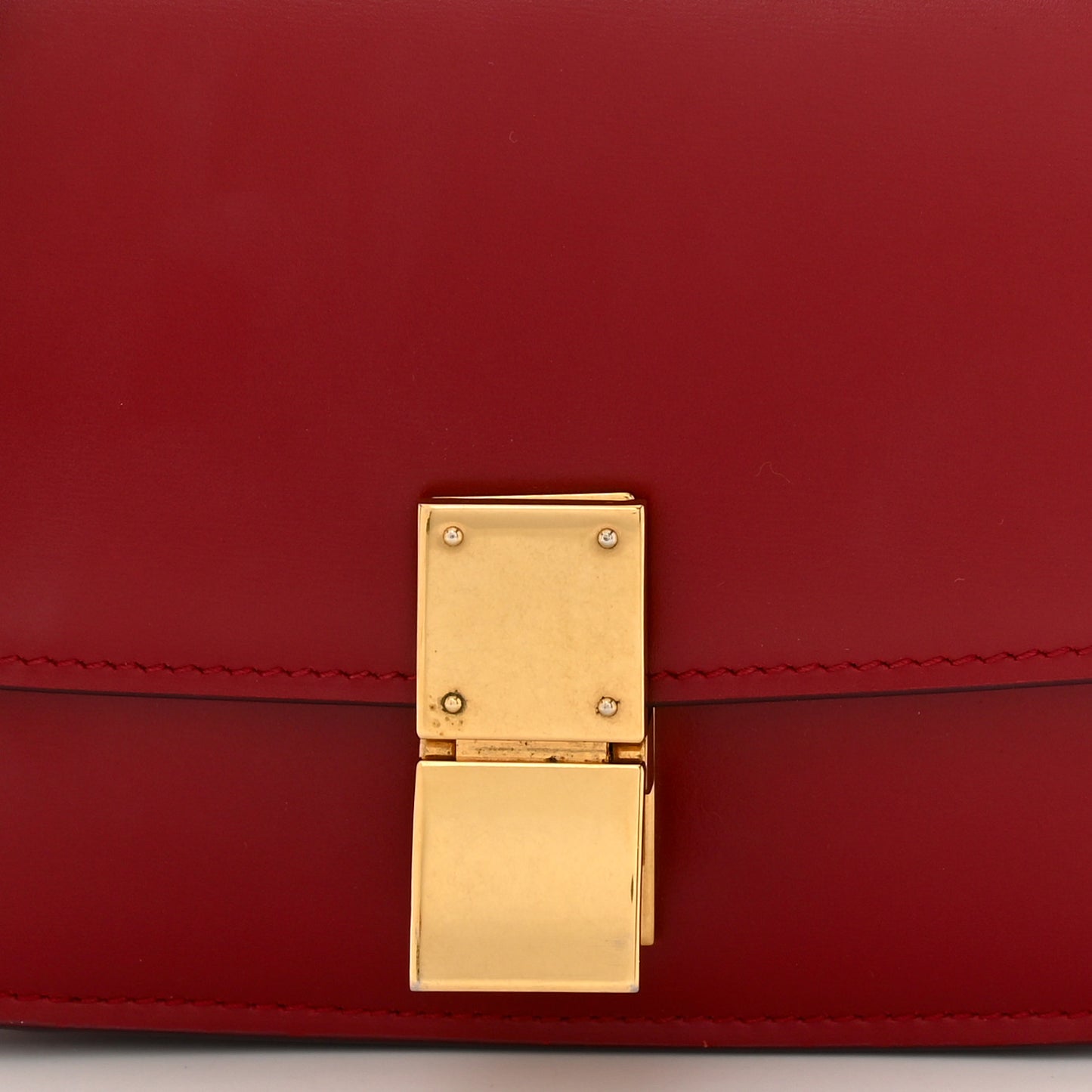 Smooth Calfskin Small Classic Box Flap Bag Red